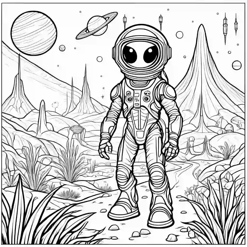 Martians coloring pages